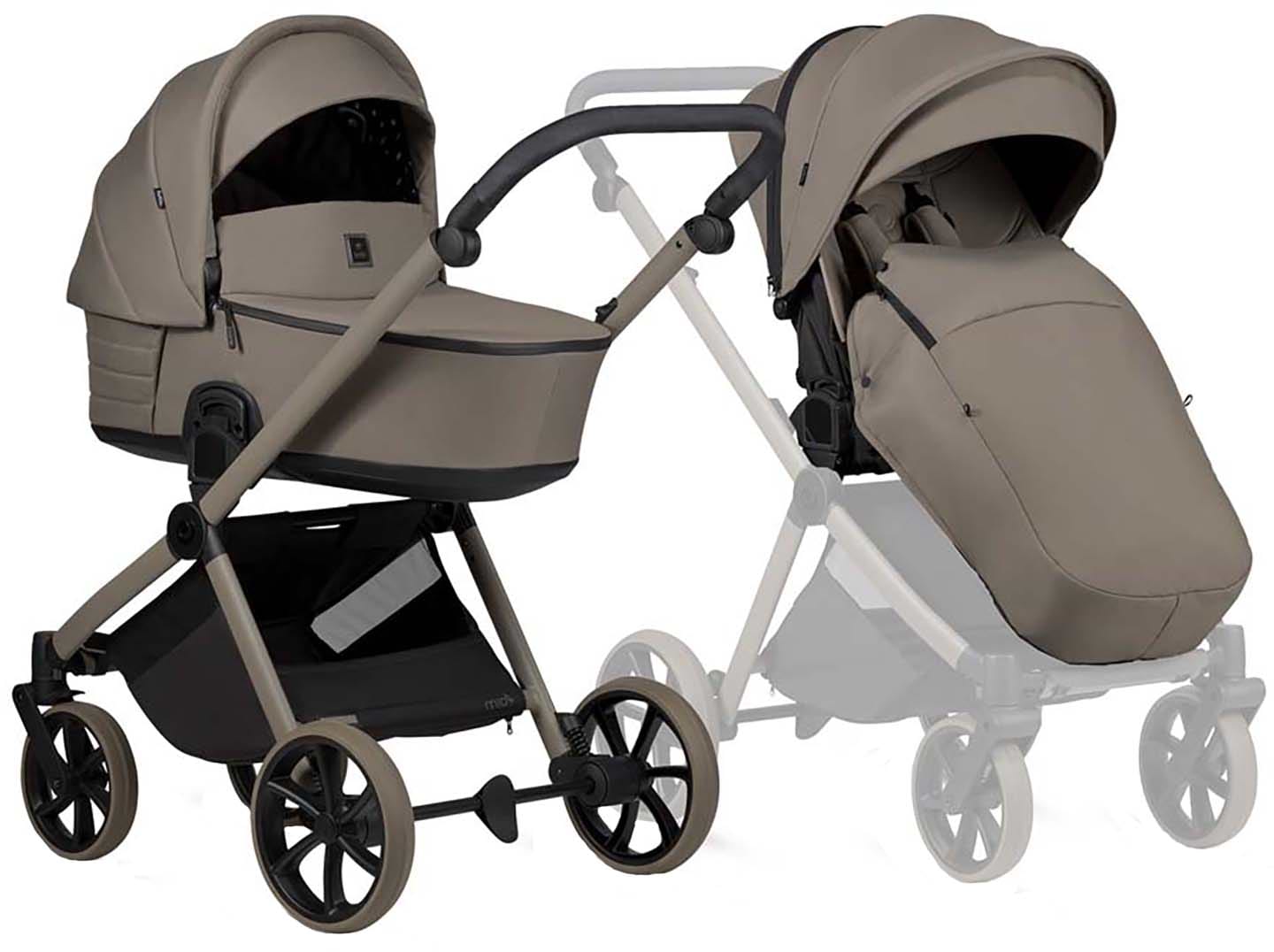 Коляска универсальная 2 в 1 Tutis Mio3 plus ESSENTIAL Taupe Deep