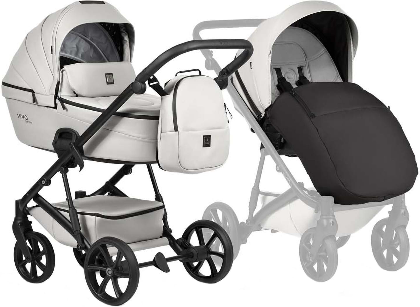 Коляска универсальная 2 в 1 Tutis VIVA6 plus Leather Cloud