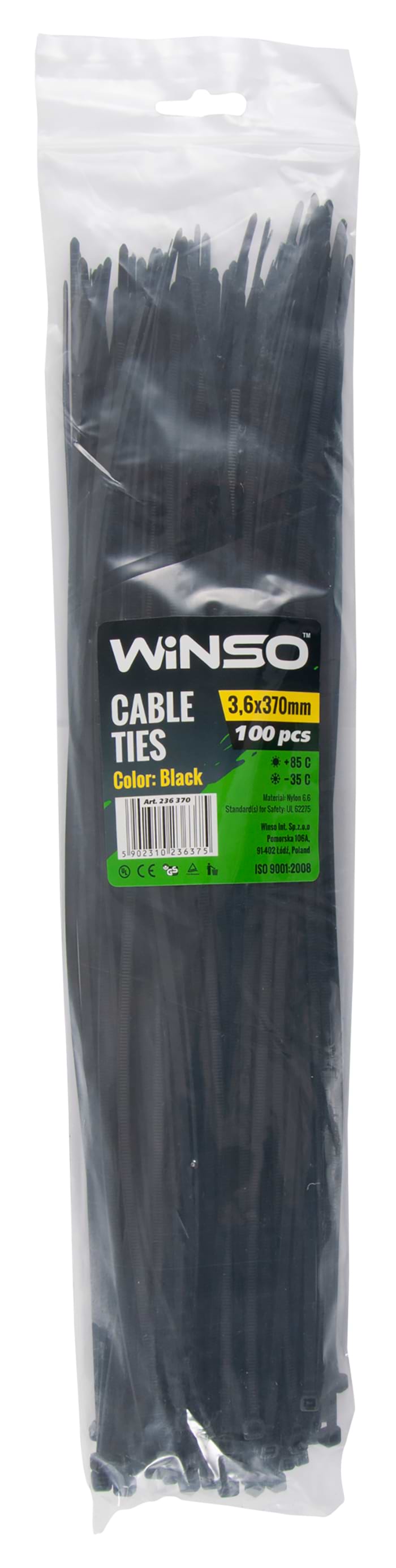 Фото - Набір хомутів Winso 3,6x370 (236370)