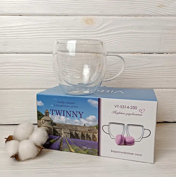 Фото - Набор чашек с двойными стенками Vittora VT-5314-250 TWINNY 2 шт. 250 мл