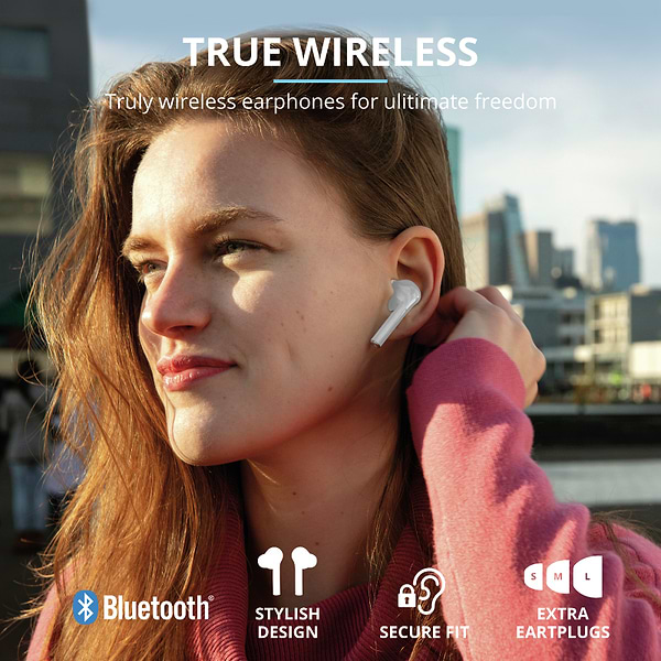Фото - Наушники вкладыши беспроводные TWS Trust Nika Touch True Wireless White (23705)
