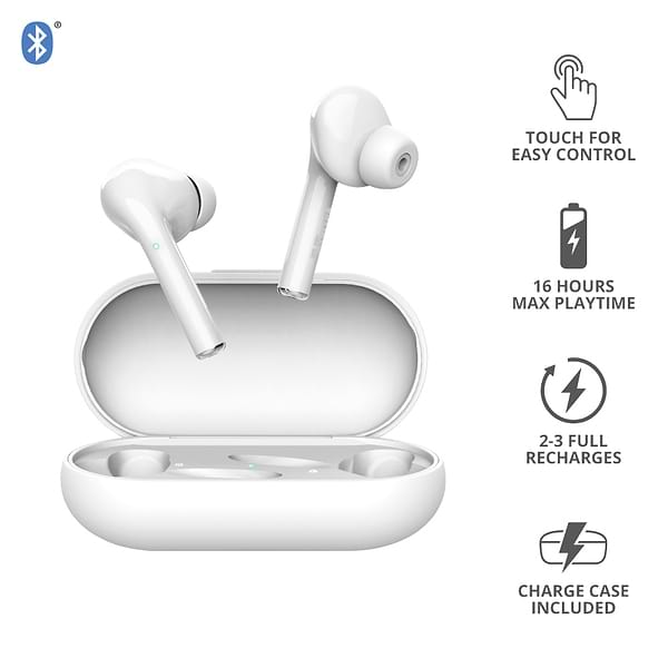 Фото - Наушники вкладыши беспроводные TWS Trust Nika Touch True Wireless White (23705)