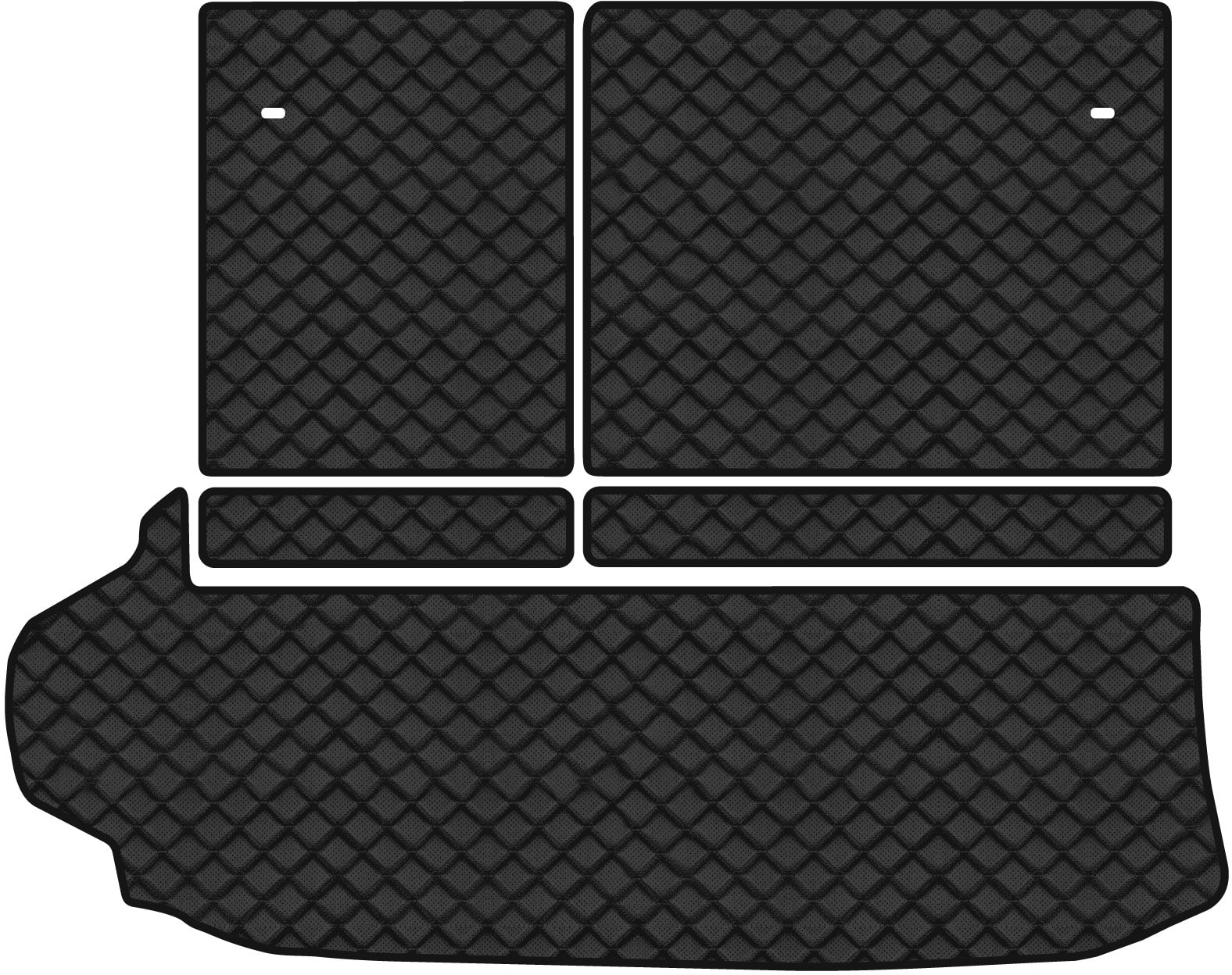 Килимок з екошкіри в багажник авто EVAtech ECO для Highlander (XU70) Hybrid Toyota 2019 4 покоління SUV USA TY12000BE5BBB