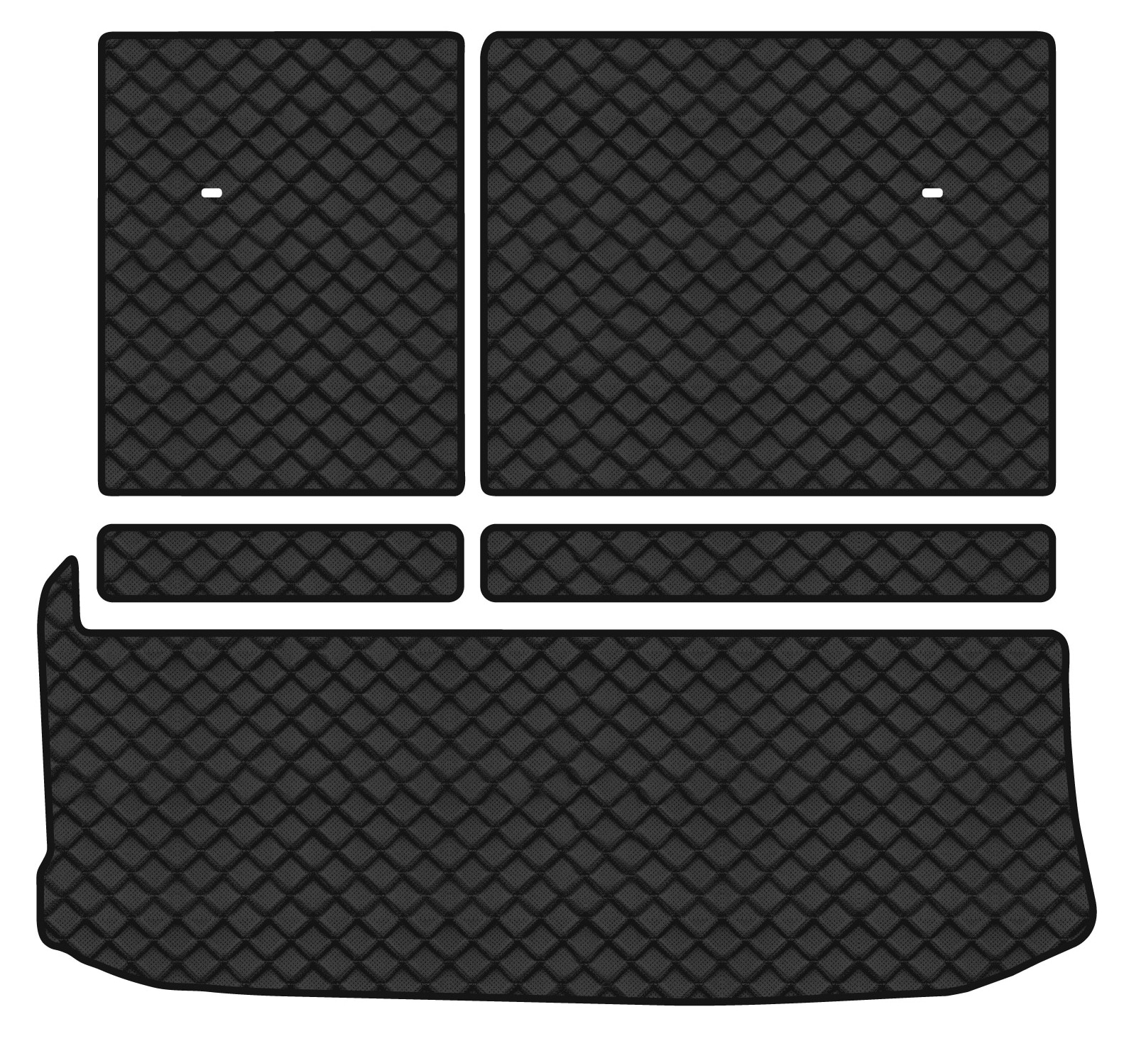 Килимок з екошкіри в багажник авто EVAtech ECO для Highlander (XU70) Hybrid Toyota 2019 4 покоління SUV USA TY12000BG5BBB