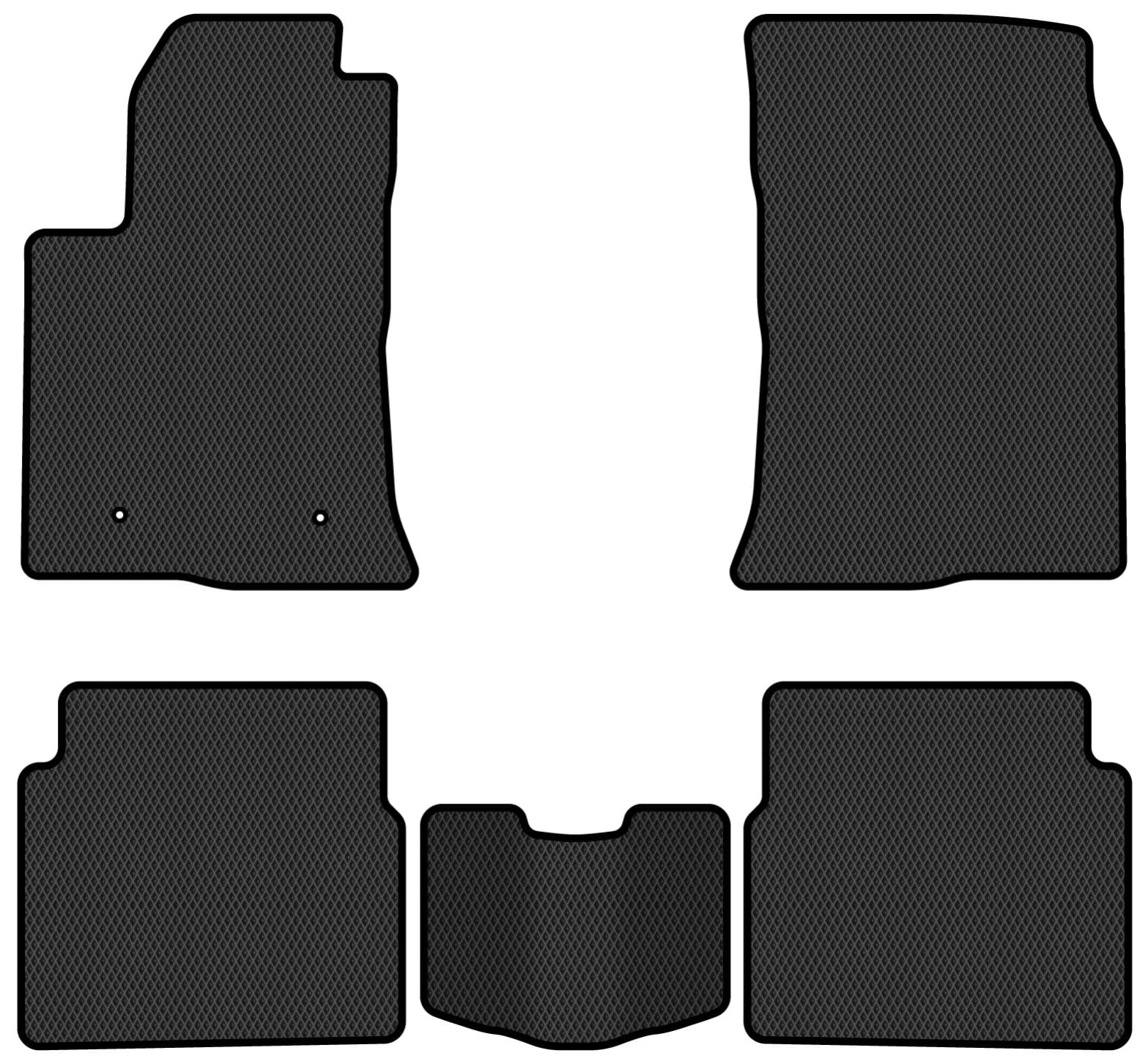 EVA коврики в салон авто EVAtech для Avensis (Liftback/Htb) Toyota 2003-2008 2 поколение Htb EU (TY3237CB5LA2RBB)