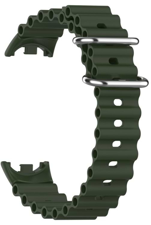 Фото - Ремешок для фитнес-браслета BeCover Wave Style for Xiaomi Mi Smart Band 8 / 9 / 10 Dark Green (714351)