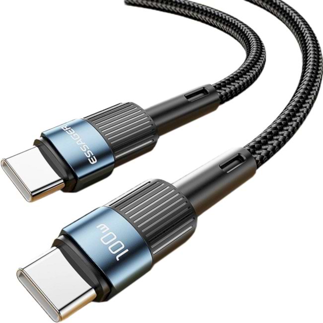 Кабель синхронізації даних Essager Star 100W USB Charging Cable Type C to Type C 1m Blue (EXCTT1-XC03)