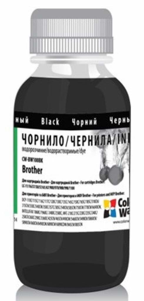 Чорнило Colorway Brother Universal (Black) (CW-BW100BK01) 100мл - Фото 1
