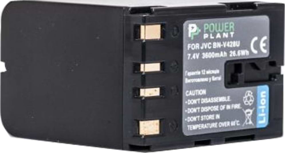 Акумулятор для фотокамери PowerPlant JVC BN-V428 3600mAh (DV00DV1086)