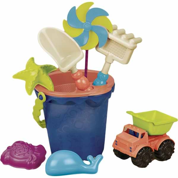 Фото - Набір для гри в пісочниці Battat Summery Ведёрце море (9 предметів) (BX1330Z)
