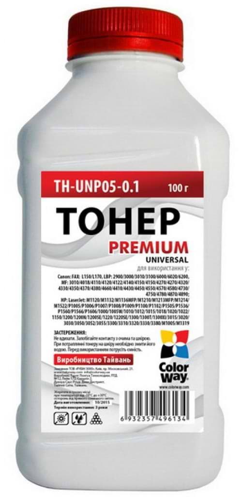 Тонер для заправки картриджа Colorway (TH-U05-0.1) HP LJ P1005/1102/1010/2035 Premium Universal 100 г - Фото 1