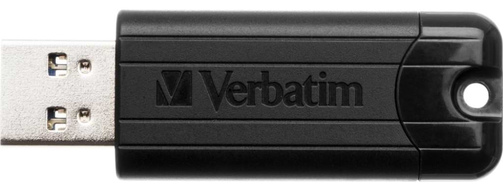 Флеш USB Verbatim 64GB PinStripe Black USB 3.0 (49318)