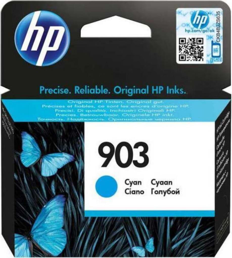 Картридж для струйных МФУ и принтеров HP 903 Cyan Original Ink Cartridge (OfficeJet 6950/ OfficeJet Pro 6960 / 6970) (T6L87AE) - Фото 1