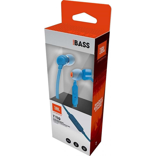 Фото - Наушники вкладыши JBL T110 Blue (JBLT110BLU)