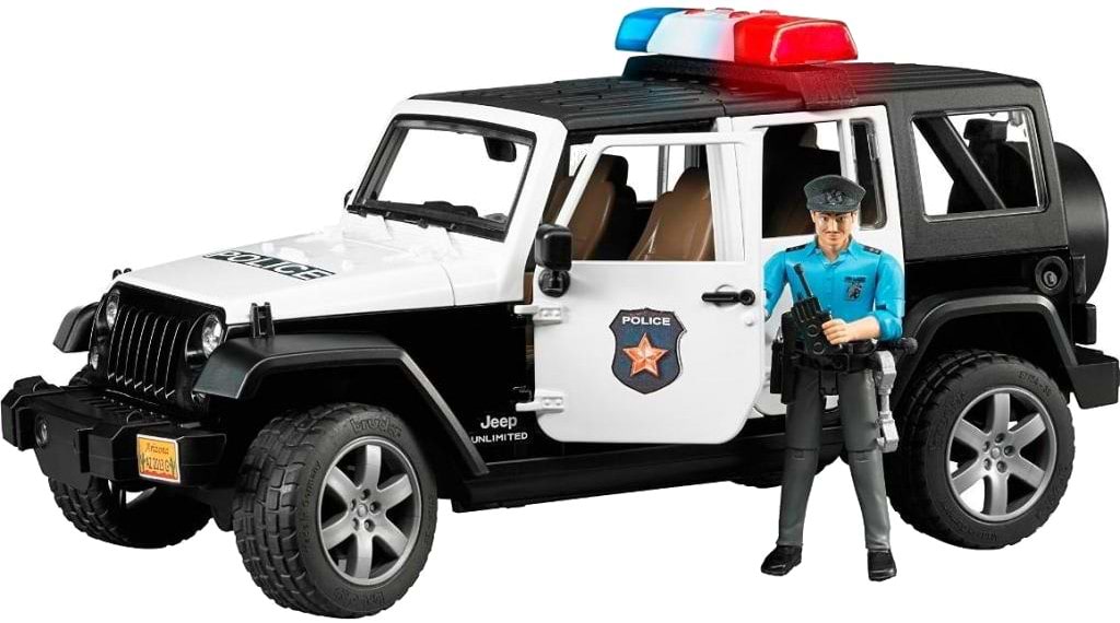 Наземна спецтехніка BRUDER Джип Wrangler Unlimited Rubicon Police + фігурка (02526) - Фото 1