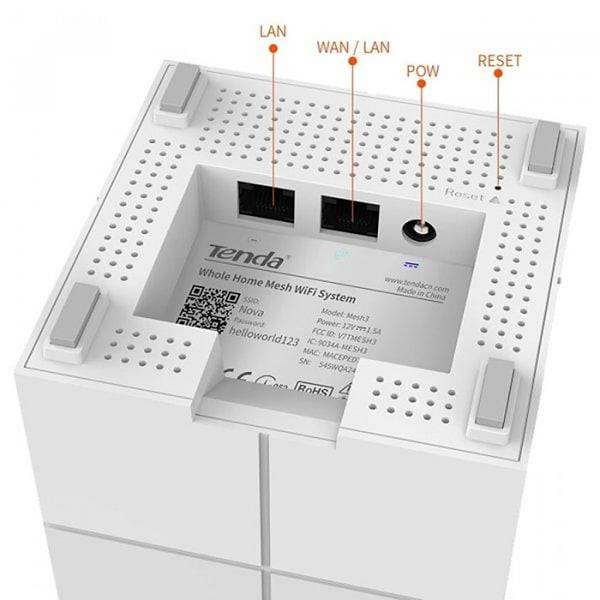 Фото - MESH система WiFi5 Tenda MW12 Nova Mesh AC2100 3 шт.