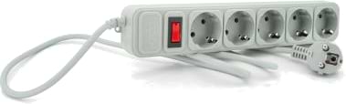Фото - Мережевий фільтр MerLion 5 розеток 10m Grey (G5100)