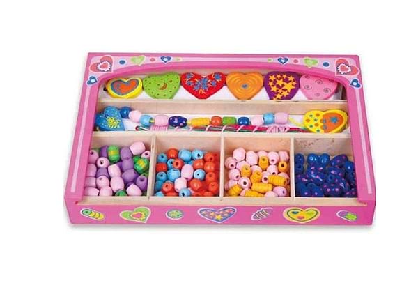 Фото - Набір для виготовлення декору Viga Toys Намисто з сердечок (52729)