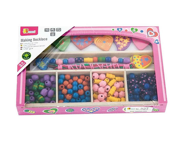 Фото - Набір для виготовлення декору Viga Toys Намисто з сердечок (52729)