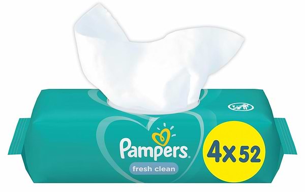 Фото - Салфетки влажные для детей Pampers Fresh Clean, 4х52 шт. (81688044)
