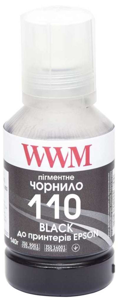 Чорнило WWM Epson M1100/M1120 140г Black Pigmented (E110BP) - Фото 1