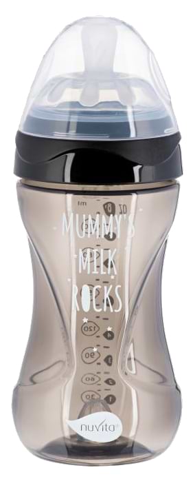 Пляшка для годування Nuvita Антиколікова Mimic Cool 250 мл Black (NV6032BLACK)