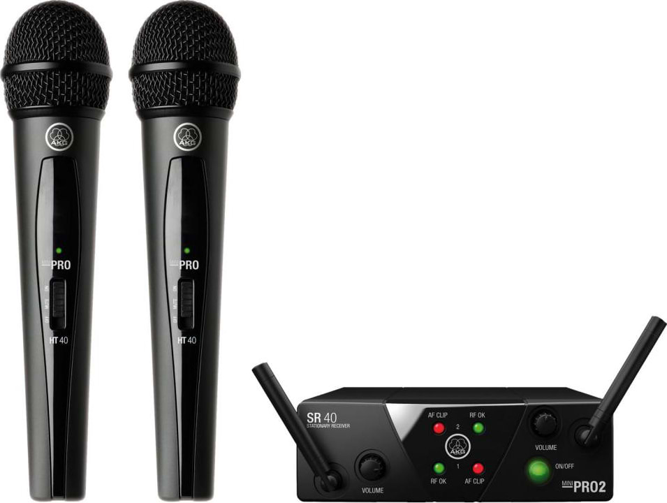Микрофон вокальный беспроводной AKG WMS40 Mini2 Vocal Set BD ISM2/3 EU/US/UK - Фото 1
