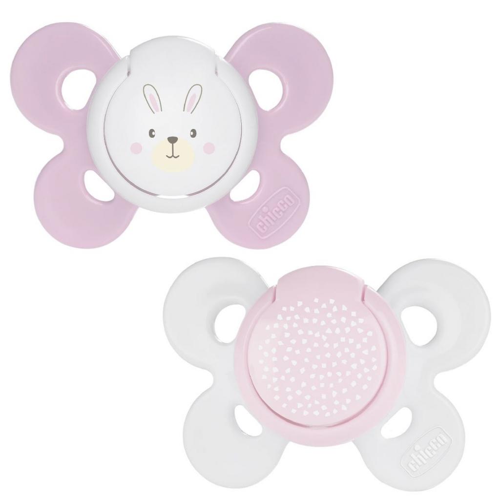 Ортодонтическая пустышка Chicco Physio Comfort 0-6 мес 2 шт. розовая (74931.11.00.00)