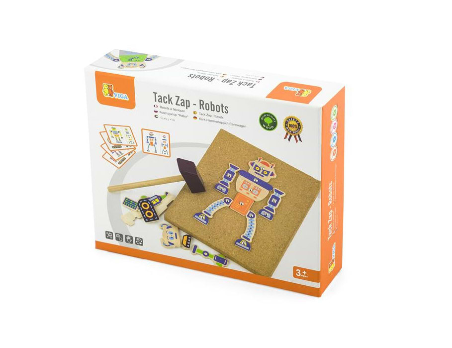 Набор для изготовления аппликаций Viga Toys Деревянная - Робот (50335)