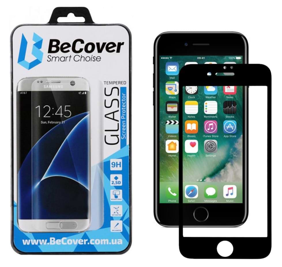Защитное стекло для смартфона BeCover Apple iPhone 7/8/SE 2020 3D Black (701040) - Фото 1