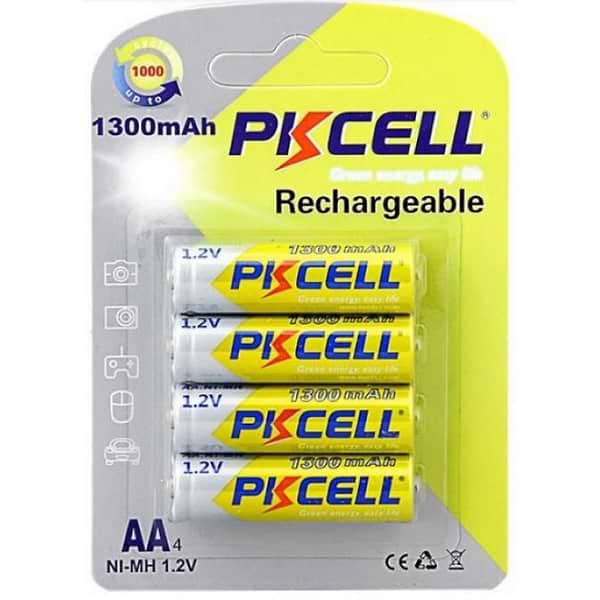 Фото - Акумулятор тип AA PKCELL R6 NiMH 1300mAh 4 шт. (PC/AA1300-4BR)