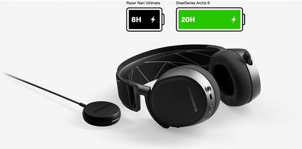 Фото - Гарнитура беспроводная игровая SteelSeries Arctis 9 Wireless Black (61484)
