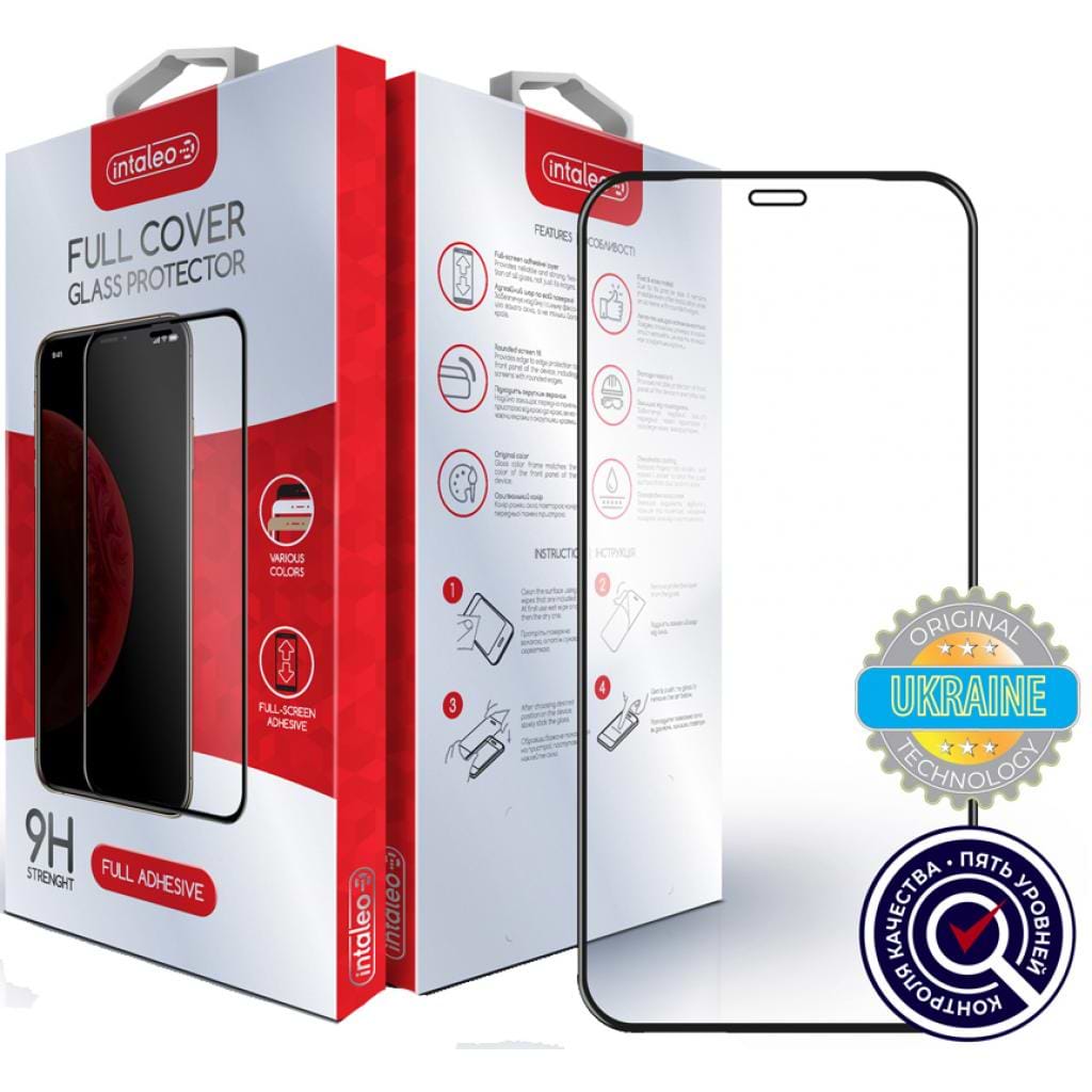 Захисне скло для смартфону Intaleo Full Glue Apple iPhone 12 mini Black (1283126506413)