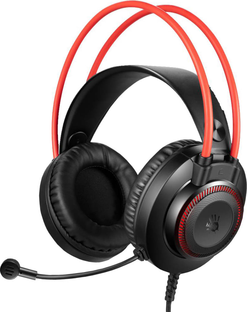 Гарнитура проводная игровая Bloody G200 Black/Red - Фото 1