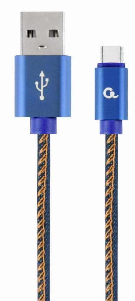 Кабель Cablexpert USB 2.0 A - Type-C 1m Premium 2.1A (CC-USB2J-AMCML-1M-BL)