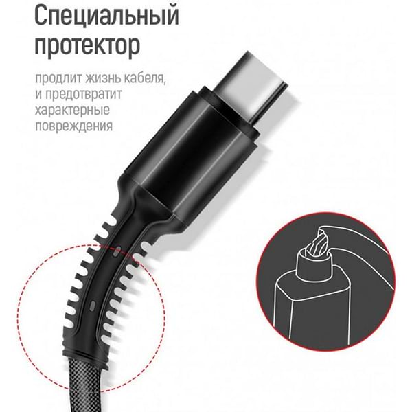 Фото - Кабель синхронизации данных Colorway USB 2.0 AM to Lightning + Micro 5P + Type-C 4.0A (20W) (CW-CBU3003-GR)