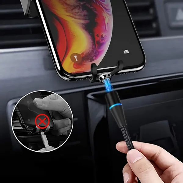 Фото - Кабель синхронизации данных Colorway USB - 3в1 (Lightning+MicroUSB+Type-C) Magnetic Data/Quick Charge 2.4А 1 м Black (CW-CBUU038-BK)
