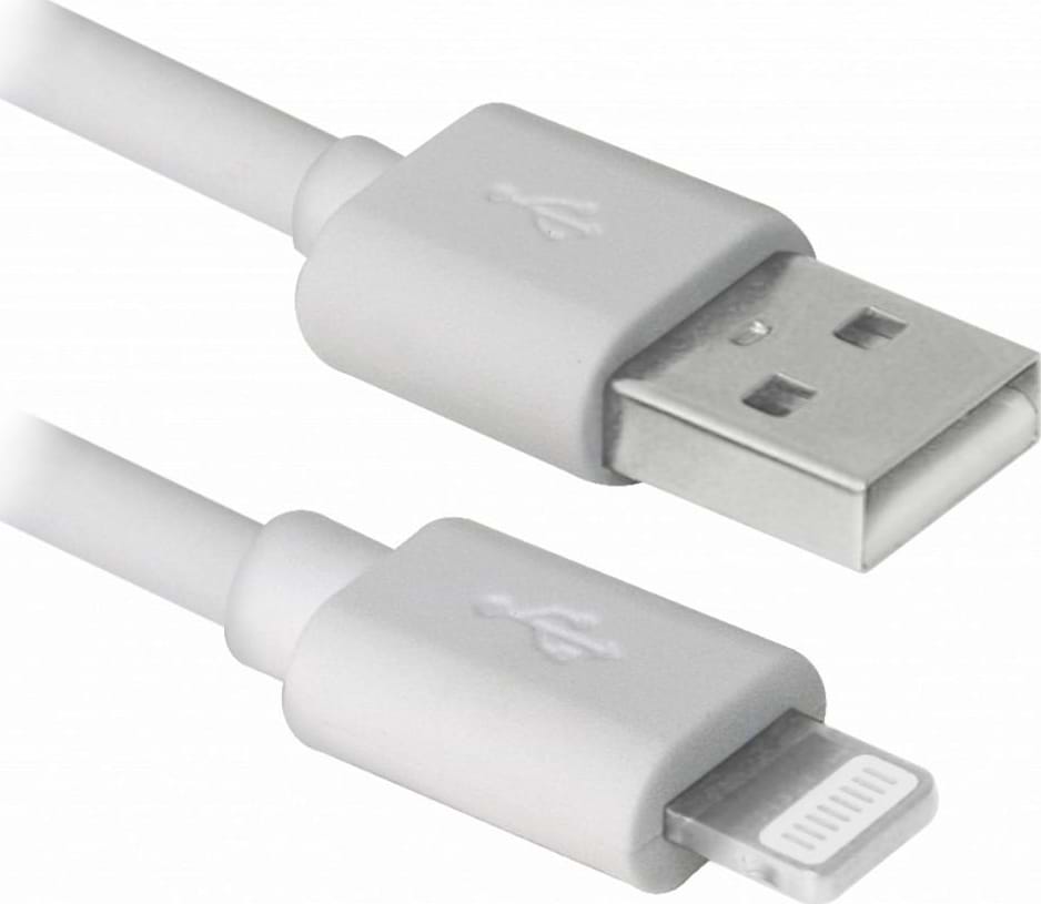 Кабель синхронизации данных REAL-EL USB 2.0 AM to Lightning MFI TPE 1 m White (EL123500055)
