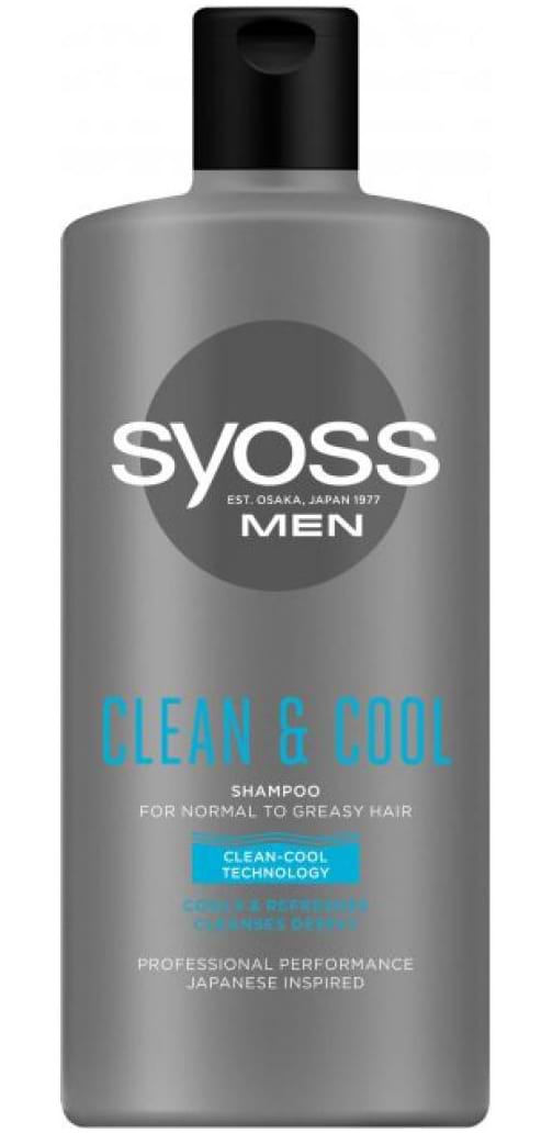Шампунь чоловічий SYOSS 
Men Clean&Cool з Ментолом 440 мл (9000101277197)
