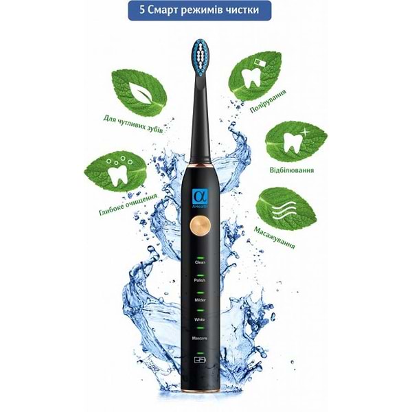 Фото - Зубна щітка електрична AHealth Smart Sonic Smile 1 black (AHsss1b)