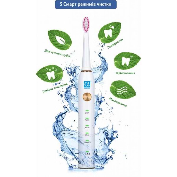 Фото - Зубна щітка електрична AHealth Smart Sonic Smile 1 white (AHsss1w)