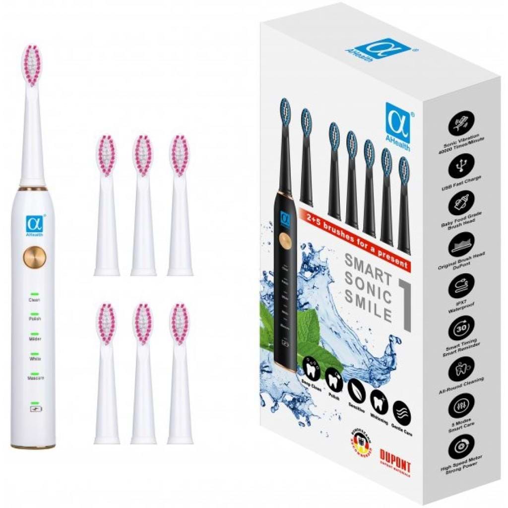 Зубная щетка электрическая AHealth Smart Sonic Smile 1 white (AHsss1w) - Фото 1