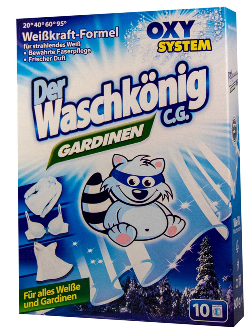 Пральний порошок Waschkonig Gardinen 600 г (4260353550768) - Фото 1