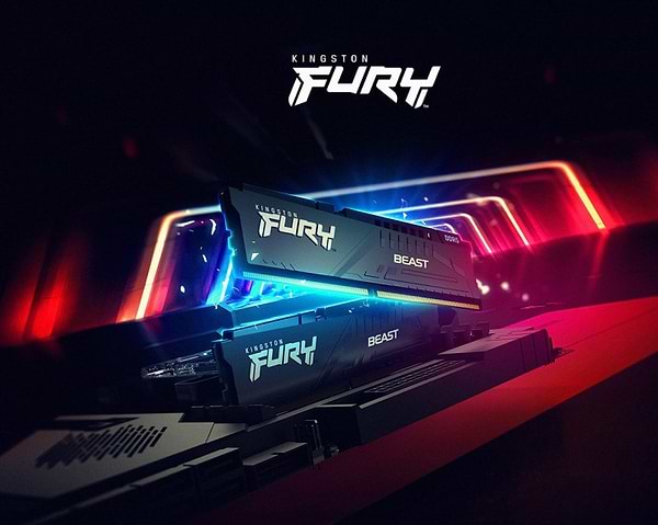 Фото - Память DDR Kingston DDR5 32Gb 5600MHz Fury Beast 2x16 (KF556C40BBK2-32)