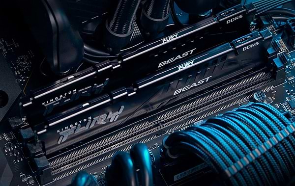 Фото - Память DDR Kingston DDR5 32Gb 5600MHz Fury Beast 2x16 (KF556C40BBK2-32)