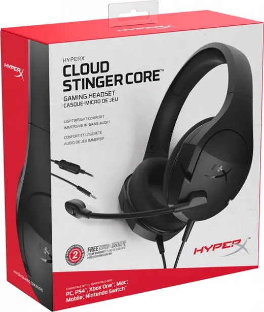 Фото - Гарнітура дротова ігрова HyperX Cloud Stinger Core PC Black (4P4F4AA)