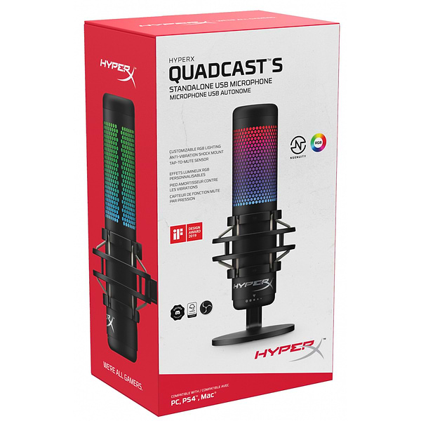 Фото - Мікрофон до комп'ютера HyperX QuadCast S (4P5P7AA)