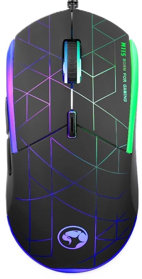 Миша дротова ігрова Marvo M115 USB Black (M115.MRV) - Фото 1