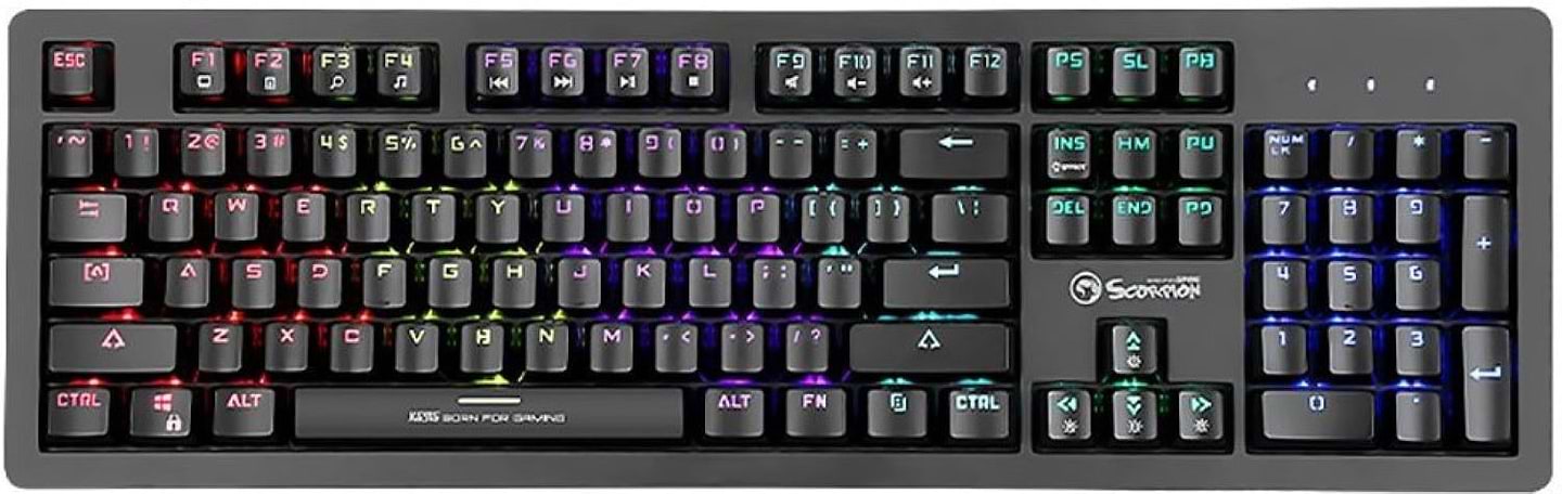 Клавіатура дротова ігрова Marvo KG916 Blue Rainbow UA/EN - Фото 1