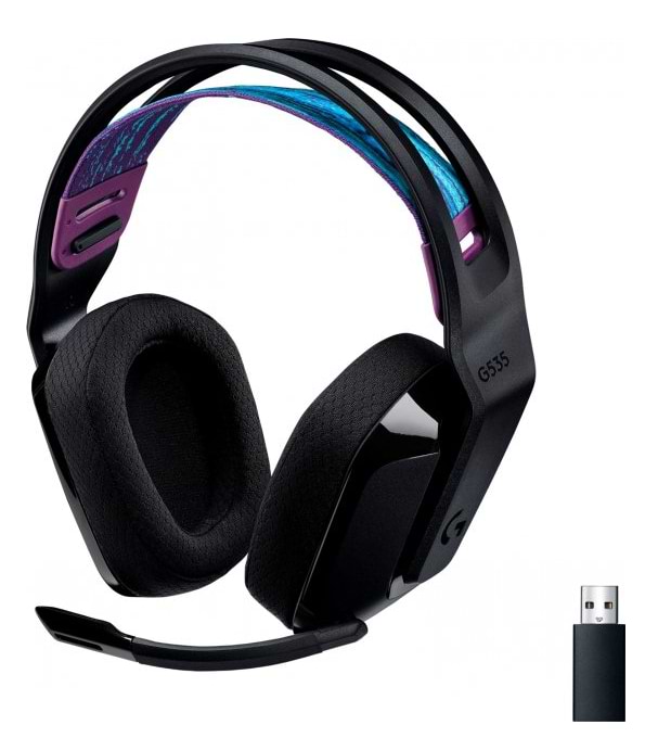 Гарнитура беспроводная игровая Logitech G535 LightSpeed Wireless Gaming Headset Black (981-000972) - Фото 1